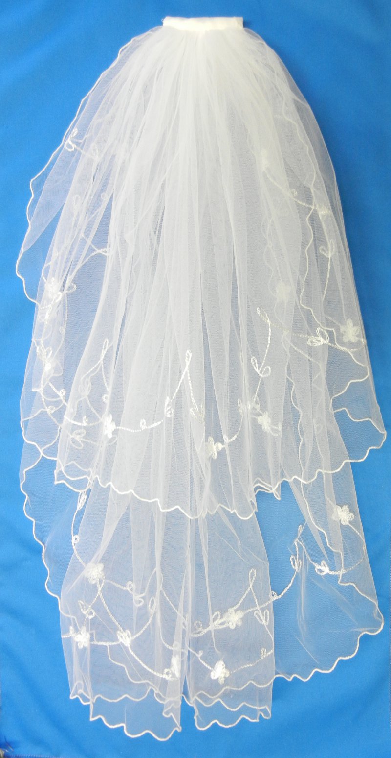 First Holy Communion Veil with Daisies